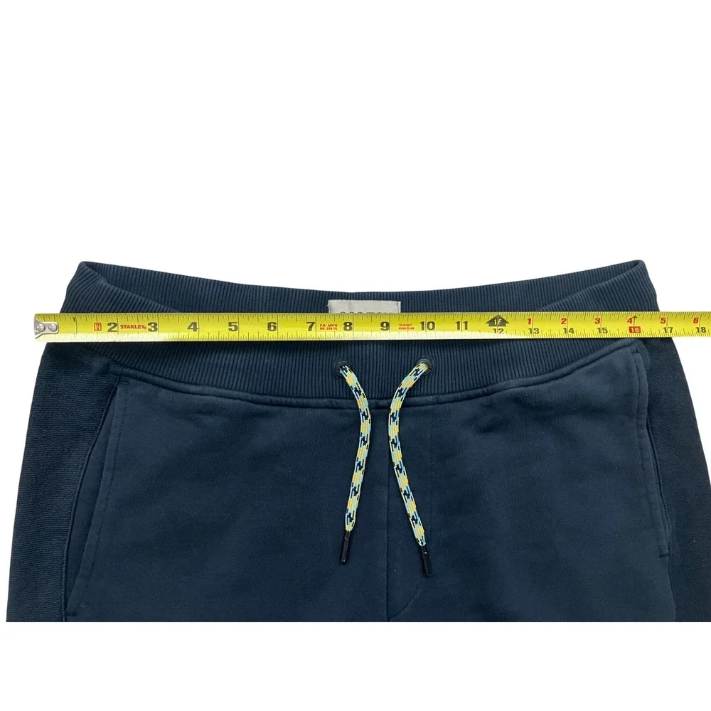 Scotch & Soda Amsterdam Men Navy Blue French Terry Jogger Sweatpants Side Stripe